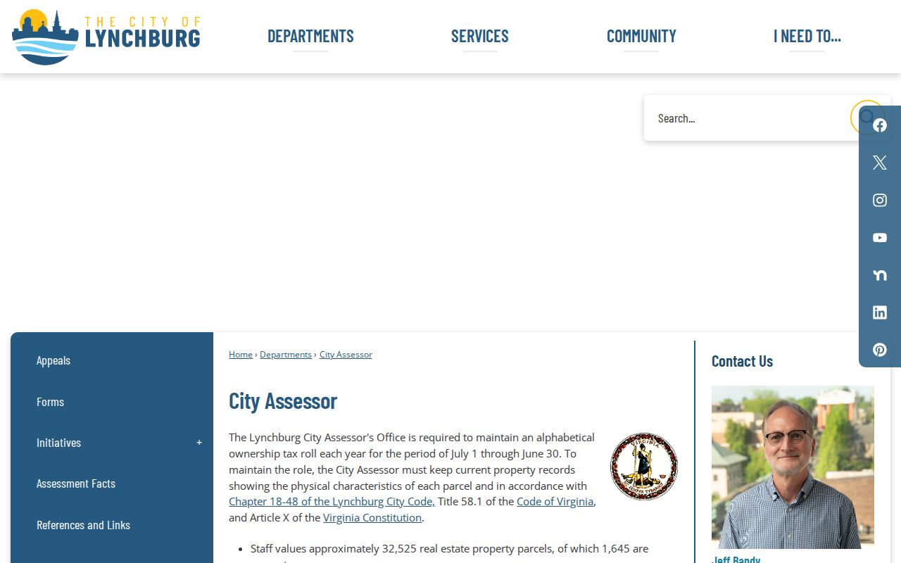 Lynchburg residents directory City Assessor property search