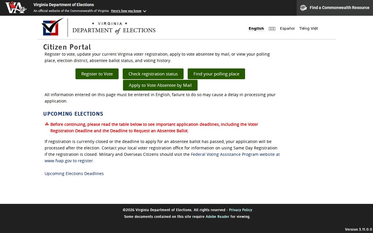 Lynchburg residents directory Virginia voter information portal