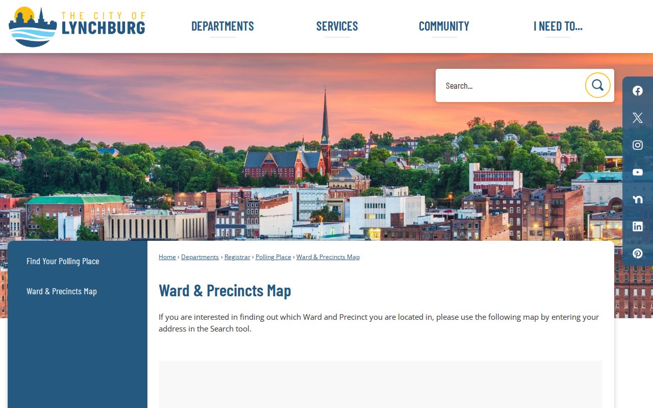 Lynchburg neighbors ward and precinct address map