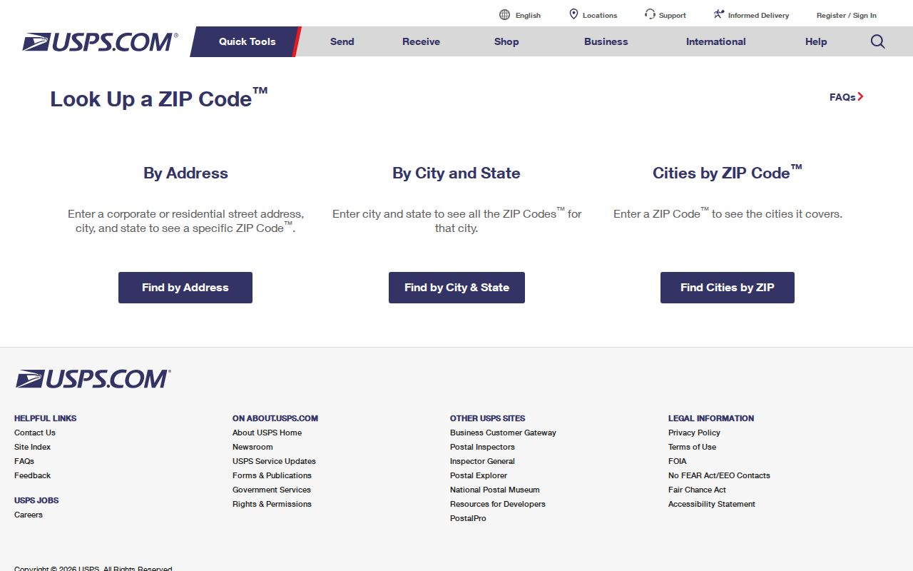 Lynchburg ZIP code directory USPS lookup form